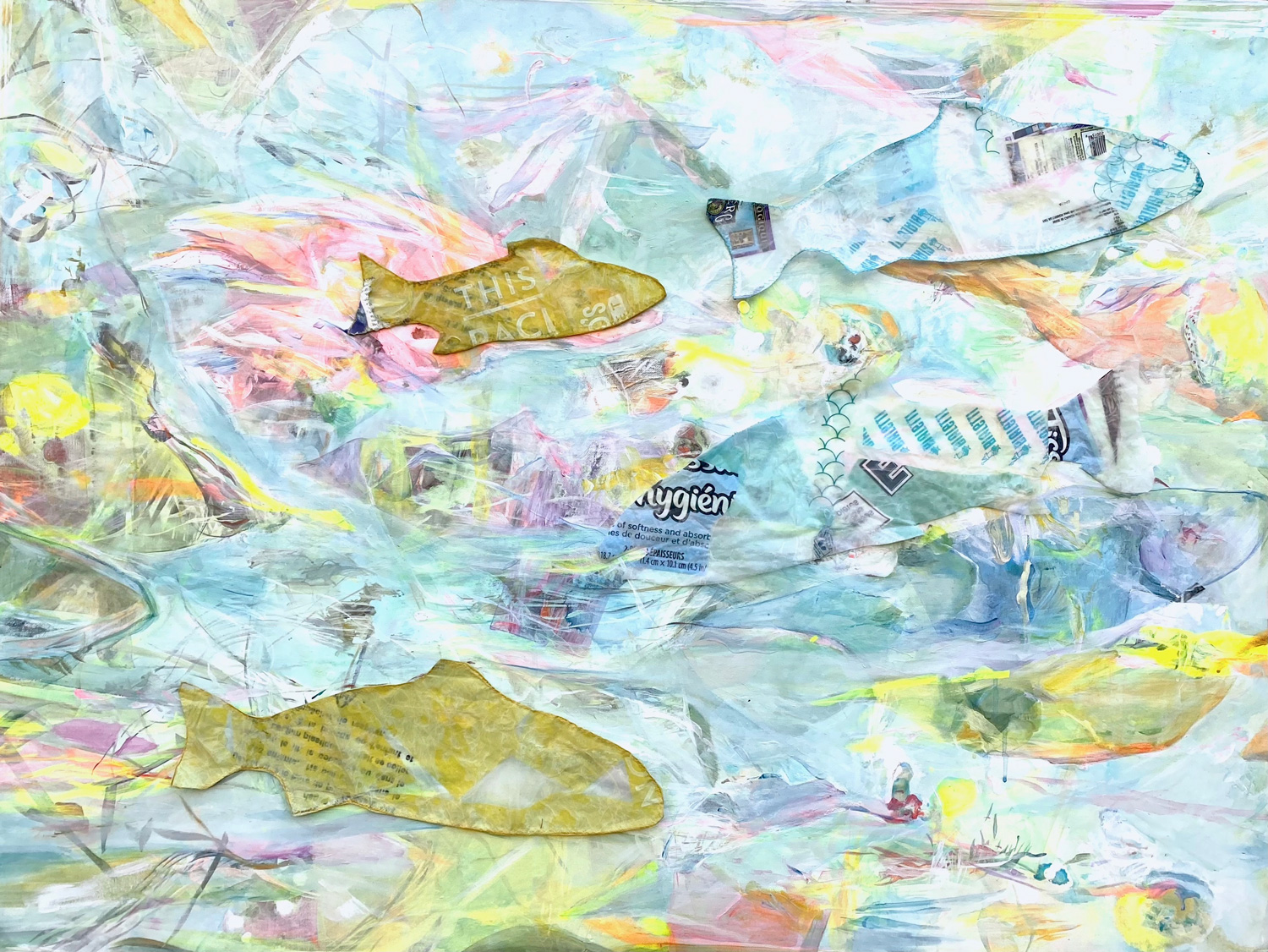 13.Entanglement-acrylic-paint-with-sewn-plastic-bag-fish-elements-40-x-36_-2022-3800