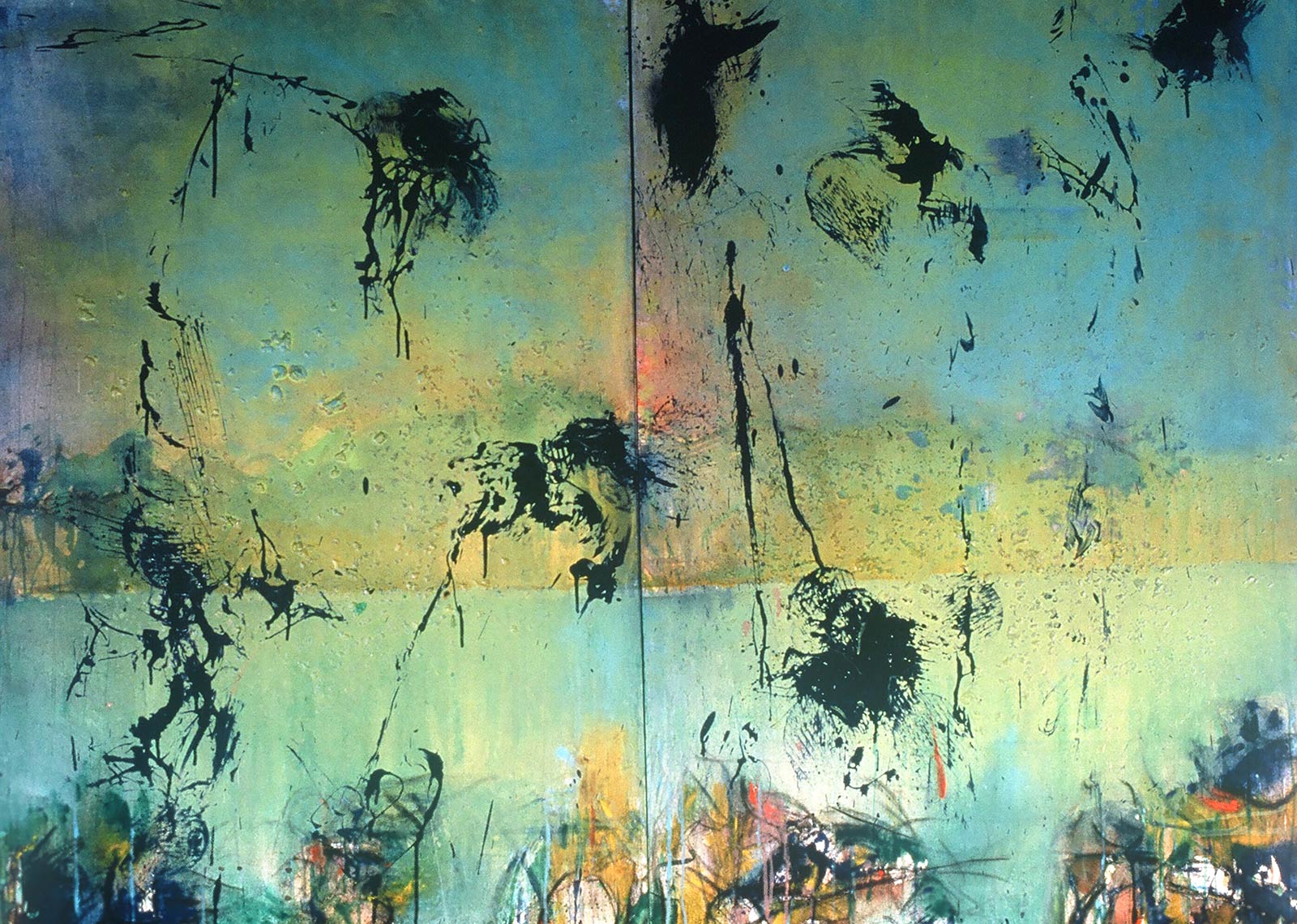 Bird-Path-1986-Acrylic-on-canvas-diptych-72-x-105