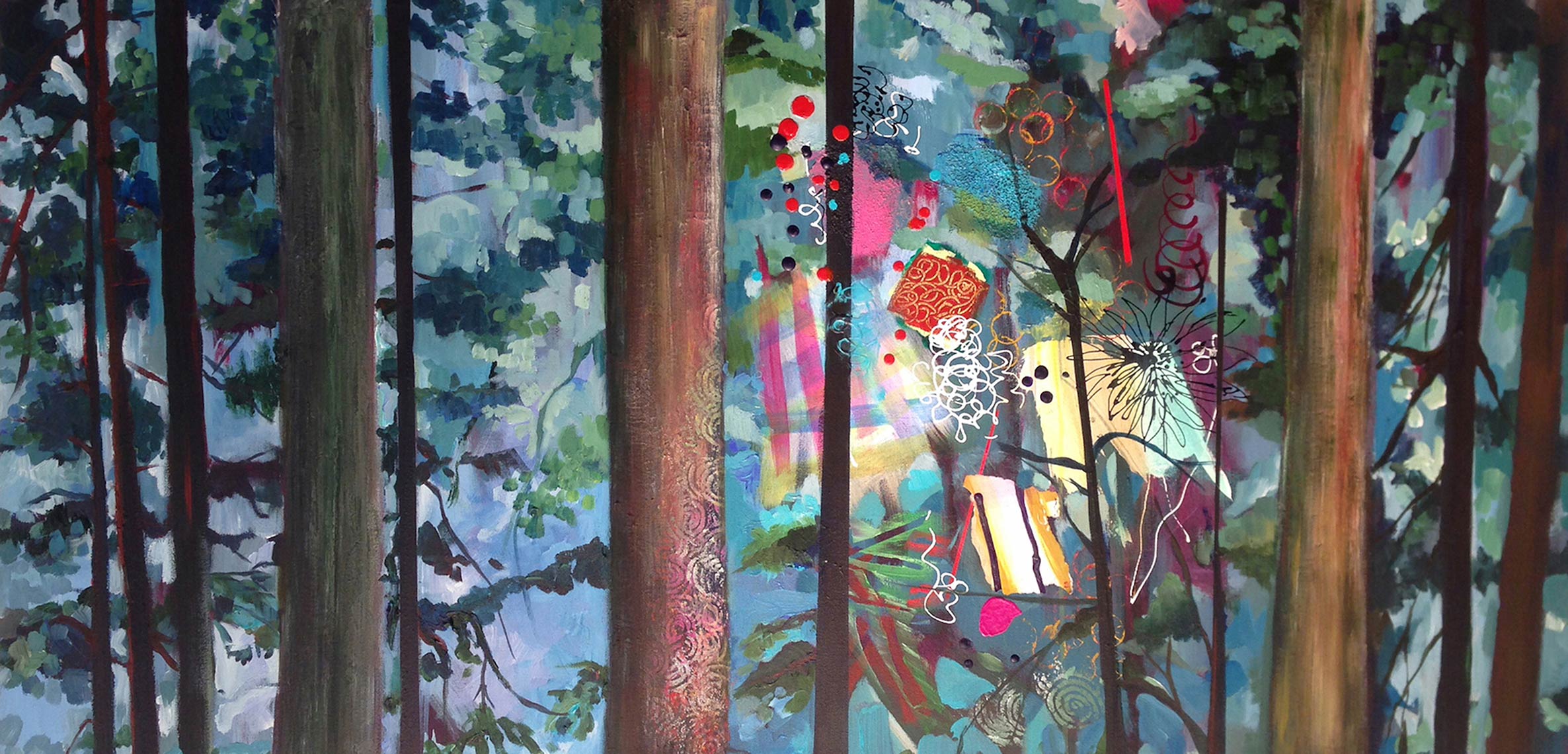 Enchanted-Forest-2016-Acrylic-on-canvas-24-x-48-