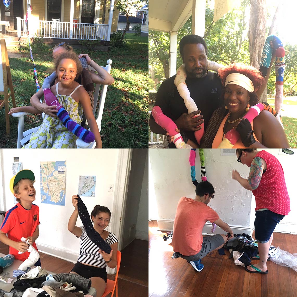 Participants-in-Oneness-The-Lost-Sock-Socially-Engaged-Art-Project-2016-Governors-Island-NY